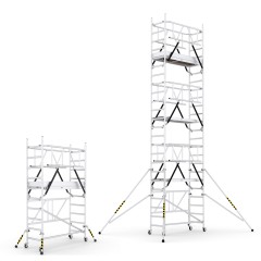 ABS Klapp-Roll-Arbeitsbühne (Pro) mit 3,86m & 8,07m Arbeitshöhe