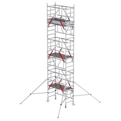 Altrex MiTower PLUS Fahrgerüst Safe-Quick®2 Geländer 1-Person-Aufbau Aluminium mit breiter Holz-Plattform 0,75x1,72m 4,20m AH