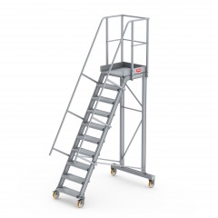 Altrex Podesttreppe fahrbar 60° 10 Stufen