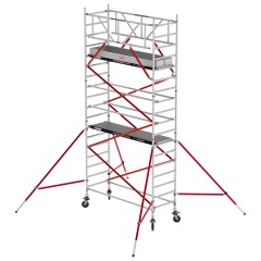 Altrex Fahrgerüst RS Tower 51 Plus Aluminium 0,90m breiter Rahmen mit Holz-Plattform 6,20m AH 0,90x3,05m