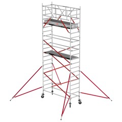 Altrex Fahrgerüst RS Tower 51 Plus Aluminium 0,90m breiter Rahmen mit Holz-Plattform 7,20m AH 0,90x2,45m