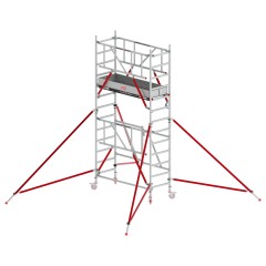 Altrex Klappgerüst RS Tower 54 Aluminium Fiber-Deck Plattform 0,75x1,85m mit Safe-Quick 4,8m AH