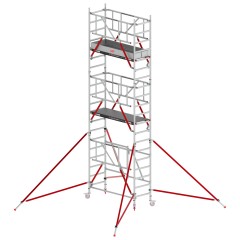 Altrex Klappgerüst RS Tower 54 Aluminium Holz-Plattform 0,75x1,85m mit Safe-Quick 6,8m AH