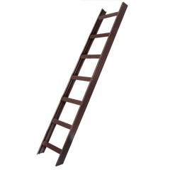 Alu-Dachleiter mit 7 Sprossen 1,96 m braun