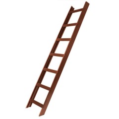 Alu-Dachleiter mit 7 Sprossen 1,96 m rotbraun