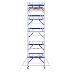 ASC Rollgerüst AGS Pro 190x135cm mit Carbon-Plattformen und doppelseitigem Geländer 11,3m Arbeitshöhe