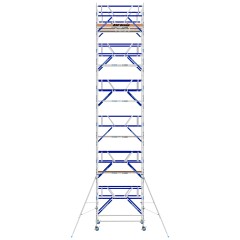 ASC Rollgerüst AGS Pro 305x135cm mit Holz-Plattformen und doppelseitigem Geländer 13,3m Arbeitshöhe