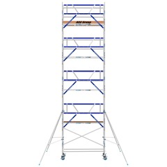 ASC Rollgerüst AGS Pro 190x135cm mit Carbon-Plattformen und einseitigem Geländer 10,3m Arbeitshöhe