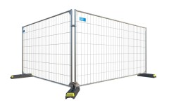 Bauzaun EUTOP Exklusiv inkl. Bauzaunfuß und Verbinder 5er Set
