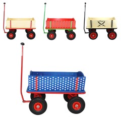 Beachtrekker Style Holz Bollerwagen Handwagen mit Sonnenverdeck in 4 Designs