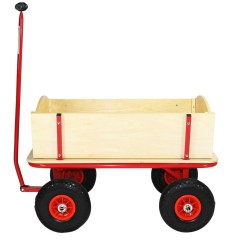 Beachtrekker Style Holz Bollerwagen Handwagen Natur