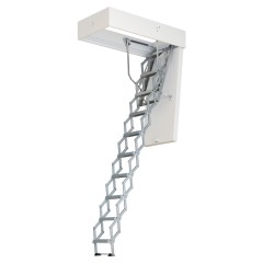 Dolle Bodentreppe clickFIX® vario 120x60cm Aluminium-Scherentreppe 266–295cm Raumhöhe mit U-Wert 0,49