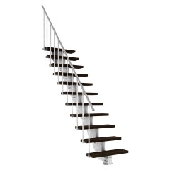 Dolle Außentreppe Gardenstep 80cm breit 11 Stufen Trimax dunkelbraun 203,5-247,5cm Steigungshöhe mit Geländer