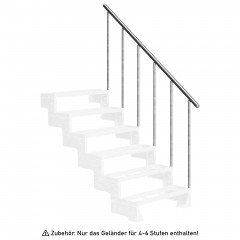 Dolle Steiggeländerset variables Systemgeländer 6 Stufen für Aussentreppe Gardentop