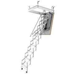 Dolle elektro-top Bodentreppe Scherentreppe elektrisch 240-280cm Raumhöhe 140x70cm mit U-Wert 1,20