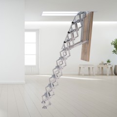 Dolle alu-top Bodentreppe Scherentreppe elektrisch bis 279cm Raumhöhe mit U-Wert 0,58