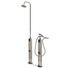Eichenwald Modell 70 Gartendusche Altena mit Gardena-Schlauchanschluss und Erdspieß