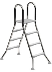 Eichenwald Poolleiter Modell 57 Hochbeckenleiter freistehend Beckenhöhe 1,00m/1,00m 3/3-Stufen