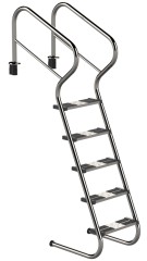 Eichenwald Poolleiter Modell 53 Treppenleiter mit Sicherheitsstufe Leiterlänge 1562mm 5 Stufen
