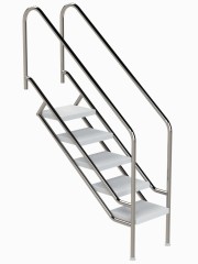 Eichenwald Pooltreppe Modell 08.1 Miami Beckentiefe 1399mm Ausladung 1338mm 5 ABS-Stufen