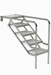 Eichenwald Pooltreppe Modell 08.3 Miami nur Unterteil Beckentiefe 1399mm 5 ABS-Stufen