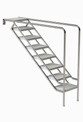 Eichenwald Pooltreppe Modell 08.3 Miami nur Unterteil Beckentiefe 1999mm 8 ABS-Stufen