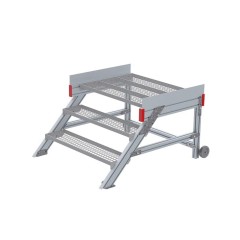 Euroline 514 Anstieg 45° 1000mm Stufenbreite 3 Stufen Stahl Gitterrost