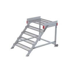 Euroline 514 Anstieg 45° 1000mm Stufenbreite 5 Stufen Stahl Gitterrost