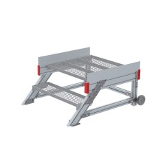 Euroline 514 Anstieg 45° 800mm Stufenbreite 2 Stufen Stahl Gitterrost