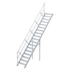 Euroline 510 Treppe 45° 600mm Stufenbreite 18 Stufen