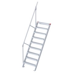 Euroline 510 Treppe 60° 600mm Stufenbreite 9 Stufen Alu gerieft