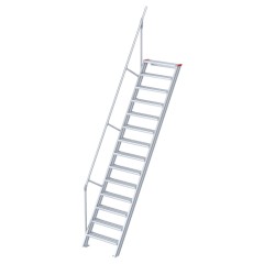 Euroline 510 Treppe 60° 1000mm Stufenbreite 14 Stufen Alu gerieft