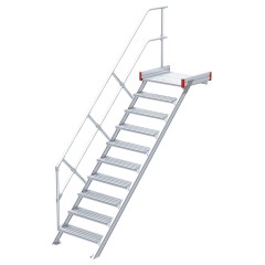 Euroline 511 Podesttreppe 45° 800mm Stufenbreite 10 Stufen