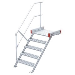 Euroline 511 Podesttreppe 45° 1000mm Stufenbreite 5 Stufen