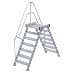Euroline 512 Übergang 60° 600mm Stufenbreite 2x7 Stufen Alu gerieft