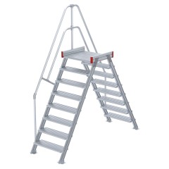 Euroline 512 Übergang 60° 600mm Stufenbreite 2x8 Stufen Alu gerieft