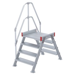 Euroline 512 Übergang 60° 800mm Stufenbreite 2x4 Stufen Alu gerieft