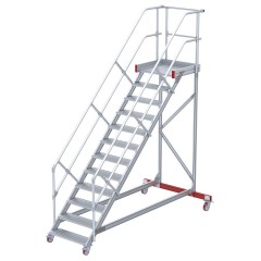 Euroline 513 Wartungsbühne 45° 800mm Stufenbreite 12 Stufen Alu gerieft