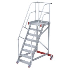 Euroline 513 Wartungsbühne 60° 800mm Stufenbreite 8 Stufen Alu gerieft