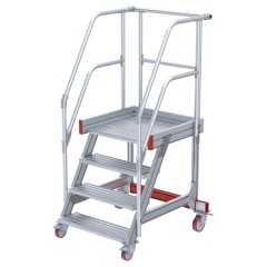 Euroline 513 Wartungsbühne 60° 1000mm Stufenbreite 4 Stufen Alu gerieft