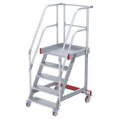 Euroline 513 Wartungsbühne 60° 1000mm Stufenbreite 5 Stufen Alu gerieft