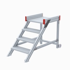 Euroline 514 Anstieg 45° 600mm Stufenbreite 4 Stufen Alu gerieft