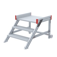 Euroline 514 Anstieg 45° 800mm Stufenbreite 3 Stufen Alu gerieft