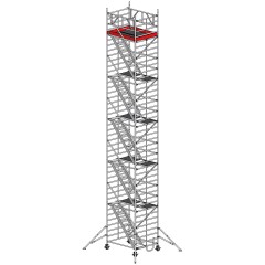 Euroline Gerüst 9523 mit Auslegern 1,50x1,80m und Treppenaufgang 12,35m AH