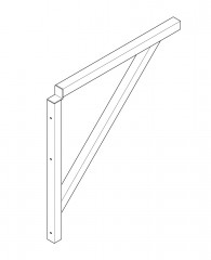 Euroline Dreieckkonsole für 511 Podesttreppe, 1000mm Stufenbreite Alu gerieft