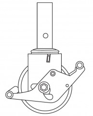 Euroline Lenkrolle mit Zapfen 150mm