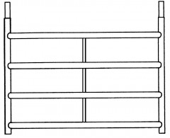 Euroline 4-Sprossenrahmen 1,50m