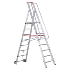 Euroline Premium 32677 Stufenstehleiter mit großer Standplattform 8 Stufen