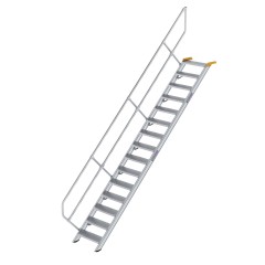 MUNK Treppe 45°  inkl. einen Handlauf, 600mm Stufenbreite, 15 Stufen