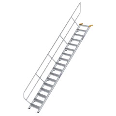 MUNK Treppe 45°  inkl. einen Handlauf, 600mm Stufenbreite, 17 Stufen